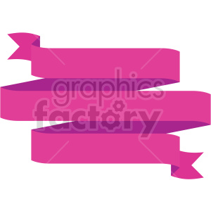 triple pink ribbon design vector clipart