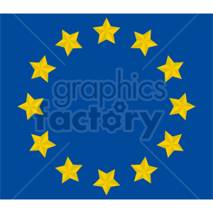 Flag of Europe vector clipart 02