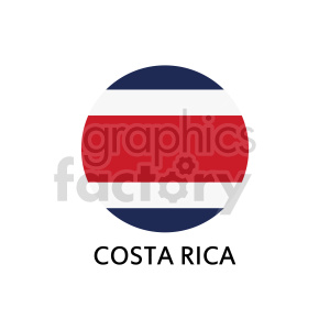 Flag of Costa Rica vector clipart 3