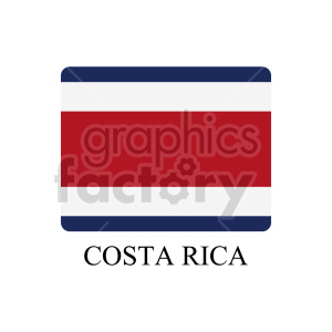 Flag of Costa Rica vector clipart 2