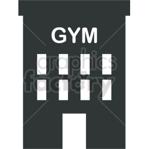 gym storefront vector icon
