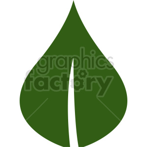 single green leaf vector design