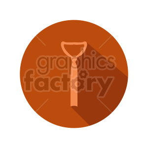 Clipart image of an orange necktie inside an orange circle with a shadow effect.