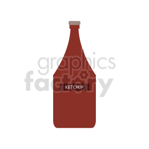 cartoon ketchup vector clipart