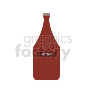 A simple clipart image of a ketchup bottle.