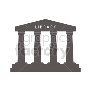 Classical Library Building with Columns