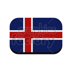 Clipart image of the Icelandic flag, featuring a blue field with a red cross outlined in white.