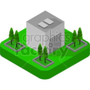   garage isometric vector clipart 