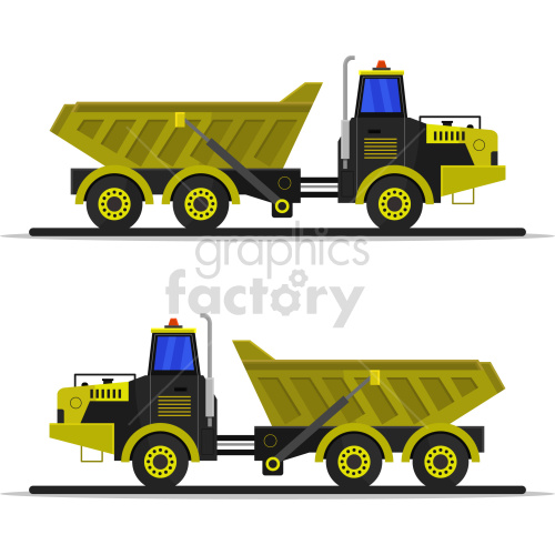 heavy dump trucks graphic