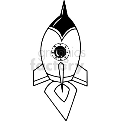 cartoon rocket blasting into space clipart