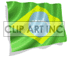 3D animated Brazil flag