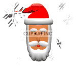 Animated Santa with falling snowflakes