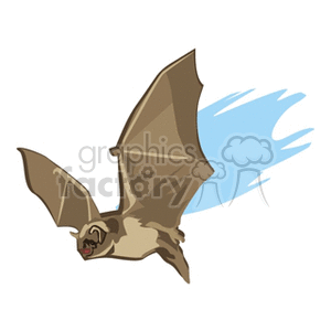 Flying brown bat