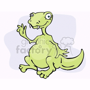 Friendly Cartoon Dinosaur Illustration - Cute Ancient Animal