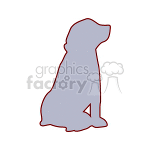 Illustration of a Seated Dog - Simple Canine Outline