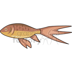 Cartoon Illustration of Freshwater Fish | Aquarium Minnow