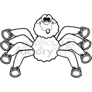 Black and white country style spider