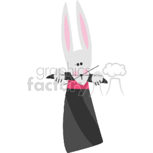   The clipart image displays a stylized illustration of a rabbit or bunny. This rabbit is popping out of a magician