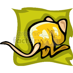 The clipart image depicts a stylized representation of a kangaroo mouse, which is a small rodent. The illustration is simplified with bold outlines and blocks of color, and it captures the general shape and appearance of a kangaroo mouse, known for their long tails and large hind legs that enable them to hop like kangaroos.