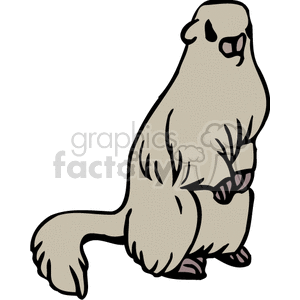 Cartoon Sloth - Cute Illustrated Sloth Sitting Down