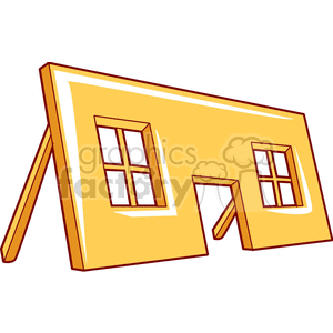 House Frame with Windows and Door