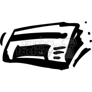 A simple black and white clipart of a newspaper.