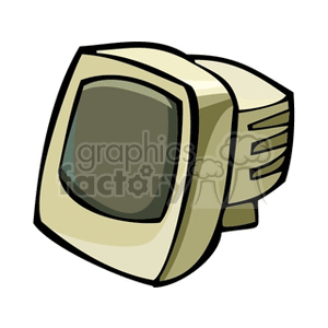 Clipart image of an old-fashioned CRT computer monitor.