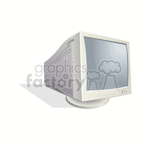 Clipart image of a vintage CRT computer monitor.