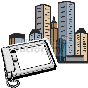 Business Communication with Phone and City Skyline