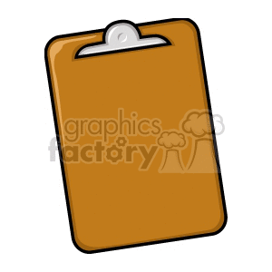 A simple brown clipboard clipart image.