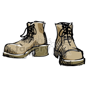Brown work boots clipart. Commercial use GIF, JPG, WMF, SVG clipart ...