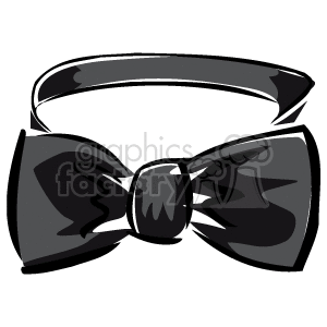 Clipart image of a black bow tie.