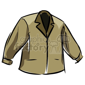 Clipart image of a beige jacket.