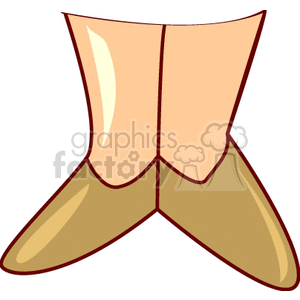 Clipart illustration of a pair of brown shoes.