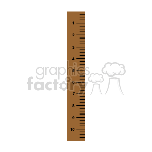Cartoon ruler measuring inches 