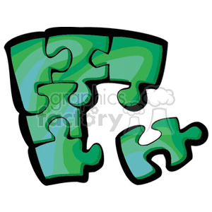 Green Jigsaw Puzzle Piece