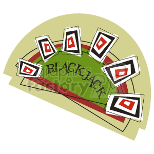 Blackjack Table with Cards