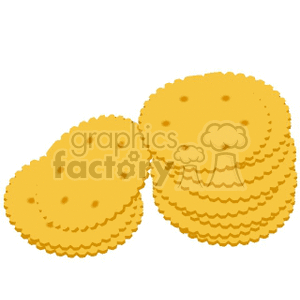 Stack of Round Crackers