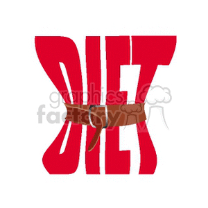 Diet Belt Symbolizing Weight Loss