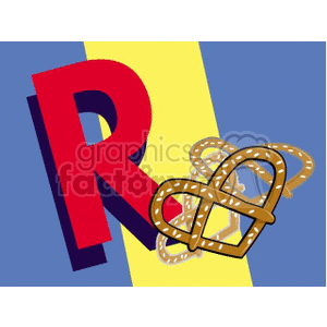 The letter R with pretzel