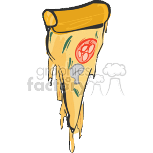 Melting Cheese Pizza Slice