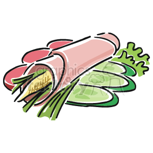 Ham and Vegetable Wrap