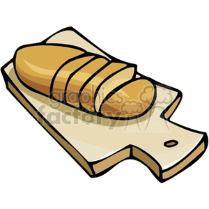 Sliced Bread on Cutting Board