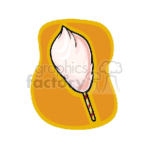 Clipart image of fluffy pink cotton candy on a stick.