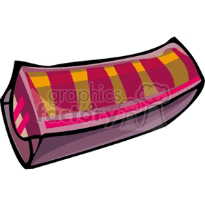 Clip art image of a wrapped candy bar with a colorful wrapper.