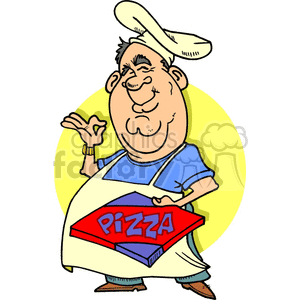 man holding a pizza box