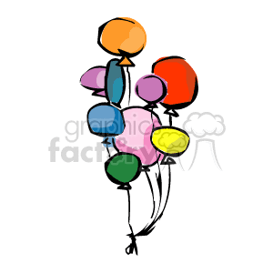 Colorful balloon bouquet