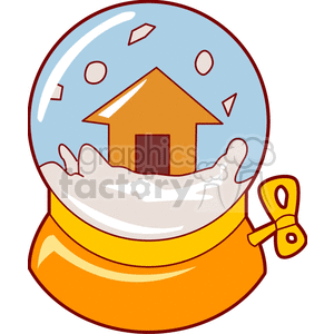 Christmas Snow Globe with House