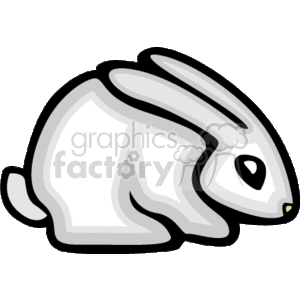   The clipart image features a simple and stylized illustration of an Easter Bunny. It