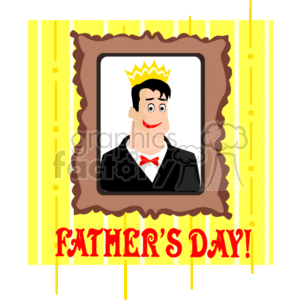 Father's Day- Poster of a man with a crown on his head